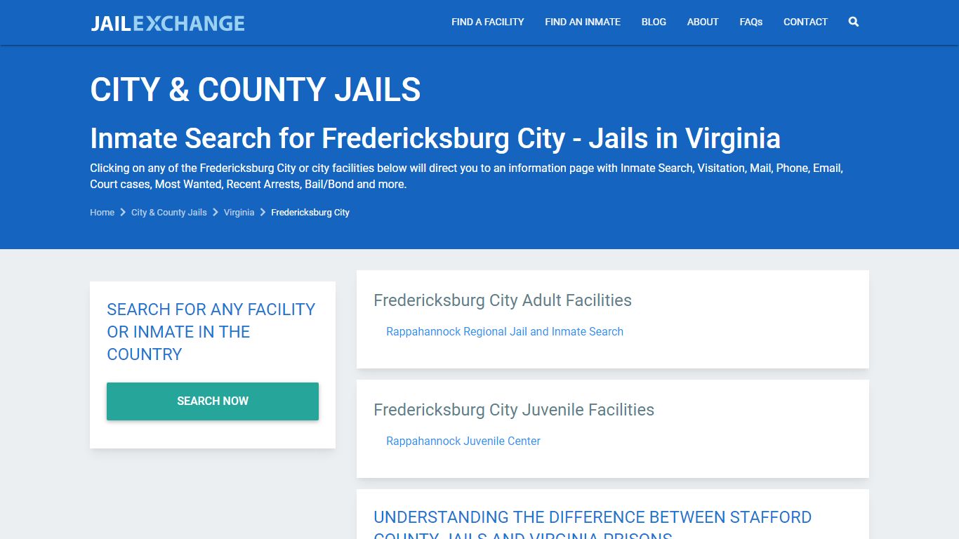 Fredericksburg city Jail Inmates | Arrests | Mugshots | VA